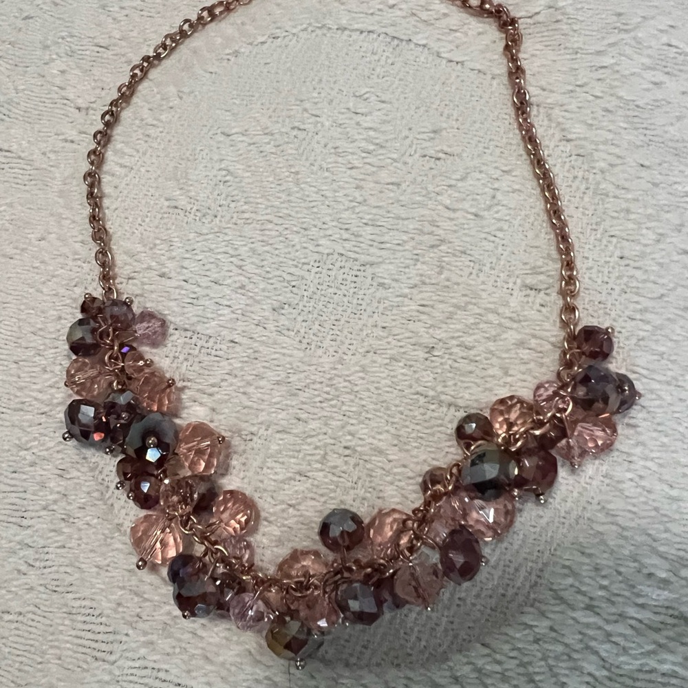 Elegant Rose Gold Beaded Necklace